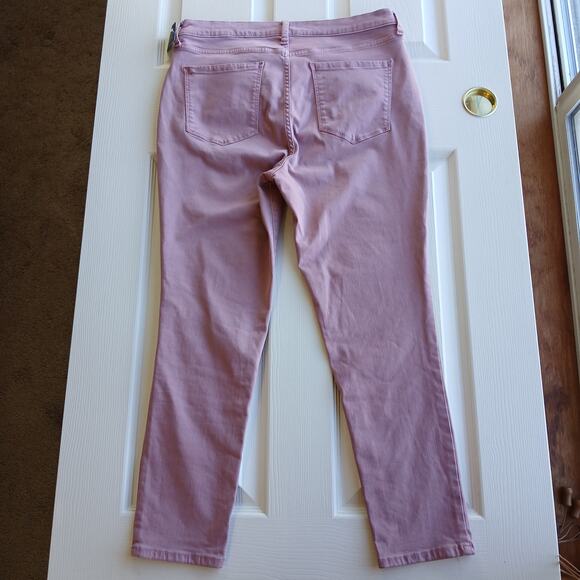 a.n.a. High-Rise Skinny Ankle Jeans 14 button fly Lilas Pink 33W x 26L NOS - Picture 3 of 15